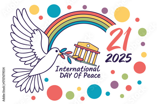 Peace Day Poster Design Concept with Symbolic Elements