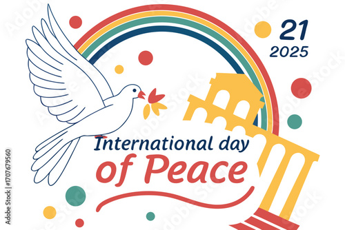 Peace Day Poster Design Concept with Symbolic Elements