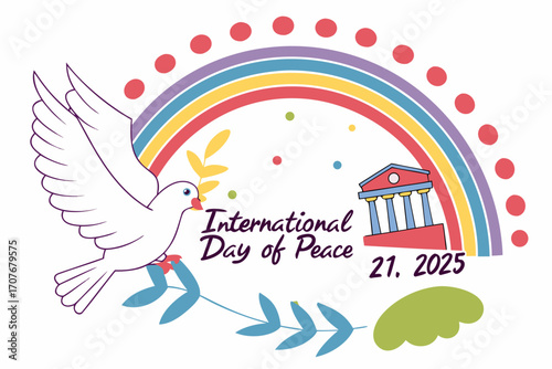Peace Day Poster Design Concept with Symbolic Elements