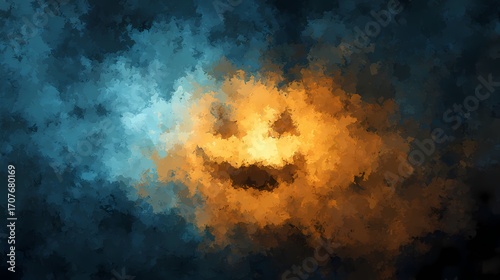 Eine lachende  Kürbis Wolke.