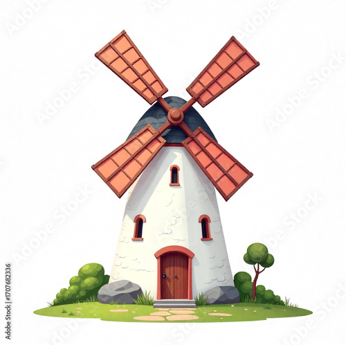 Ancient brick mill for grinding grain