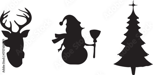 vector illustration of a woman in a black dress
