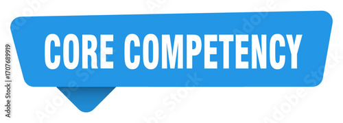 core competency sticker. core competency blue sign isolated on transpatent background