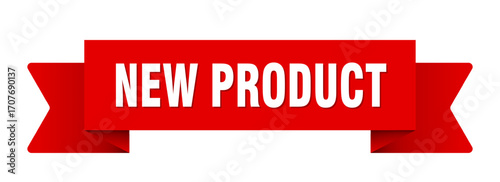new product ribbon isolated on transparent background. new product ribbon