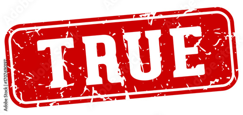 true rectangular sign. true stamp