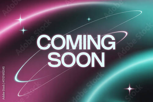 Exciting announcement incoming Get ready for something amazing with this vibrant, modern graphic that promises anticipation and future possibilities