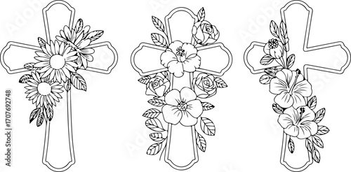 Christian Cross Silhouettes – Faith, Religion, and Spiritual Symbols"