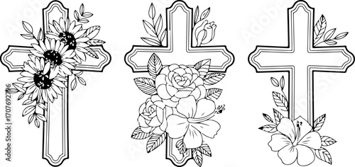 Christian Cross Silhouettes – Faith, Religion, and Spiritual Symbols"
