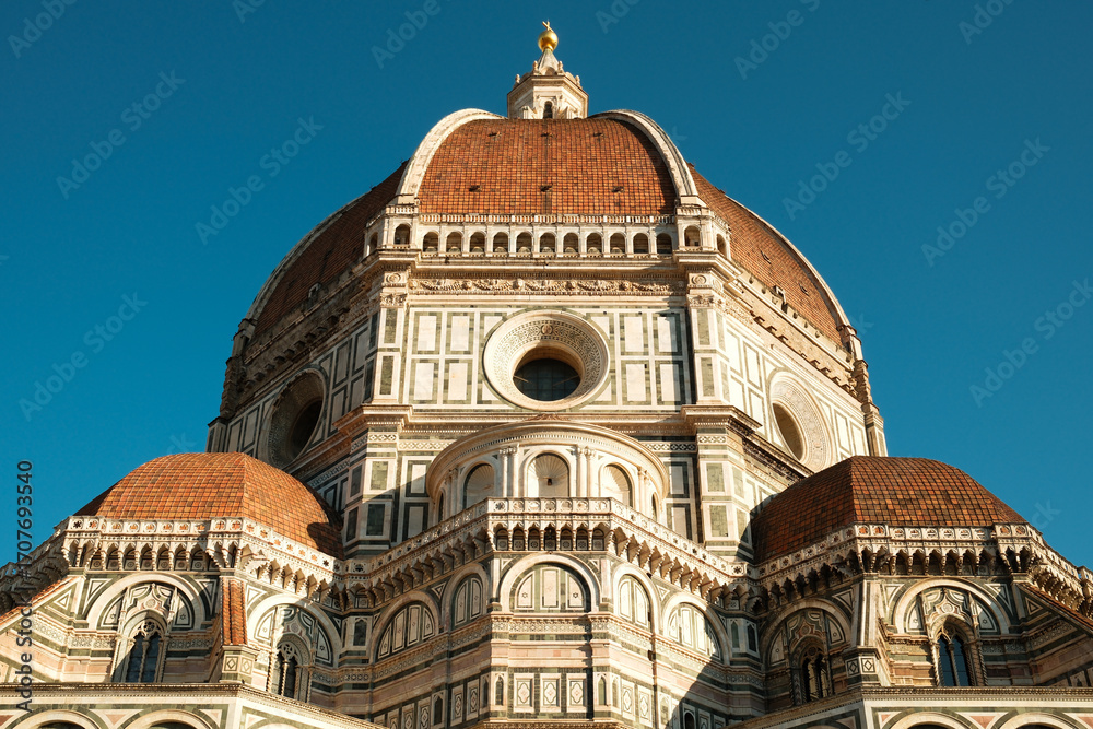 Fototapeta premium Brunelleschi Dome, Santa Maria del Fiore cathedral, UNESCO World Heritage Site, Florence, Tuscany, Italy