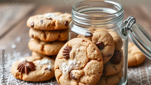 Homemade Chocolate Cookies in a Jar