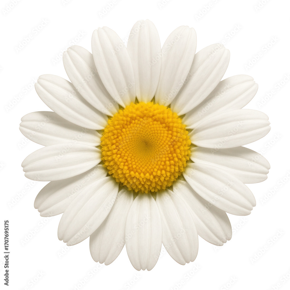 Fototapeta premium White daisy with yellow center