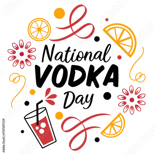 NATIONAL VODKA DAY vector illustration