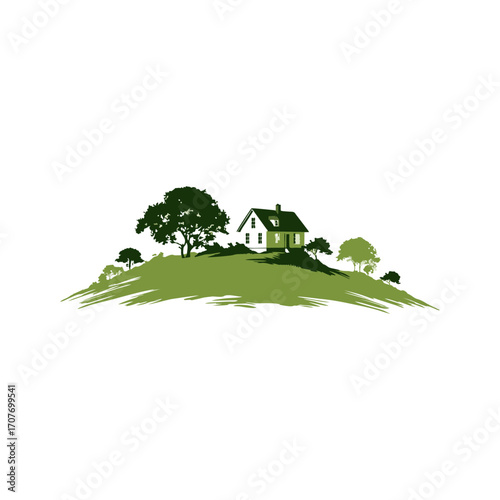 house on the grass