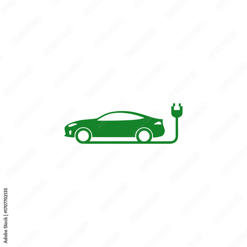 Fototapeta premium green car on white background