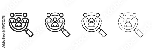 Sample  Icon Set With Multiple Line Styles Vector Illustration 