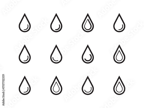 Water Drop Line Art Nature Inspires Calm