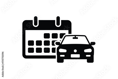 Car appointment scheduling and planning icon