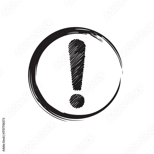 Exclamation mark in circle icon