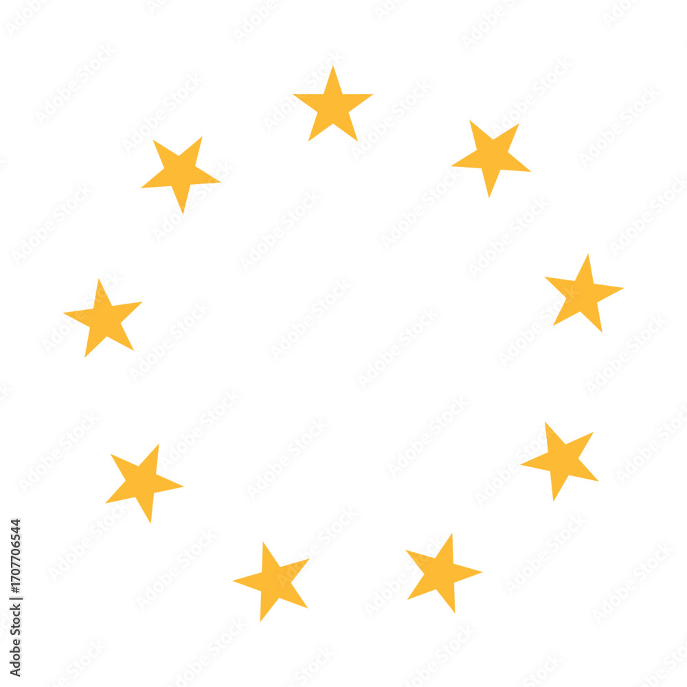 Obraz premium Golden Circle Of Stars.