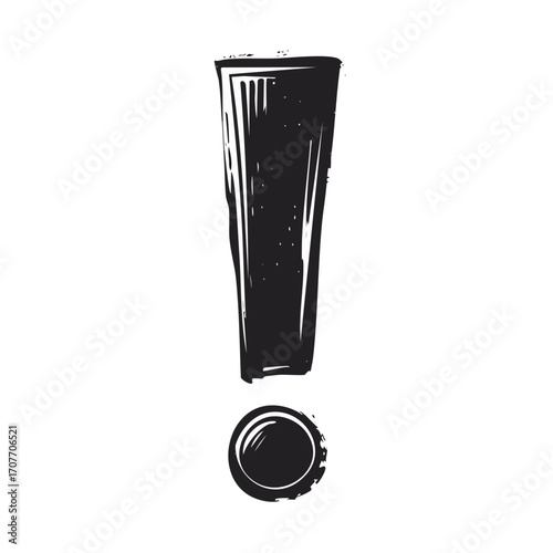 Bold black exclamation mark icon