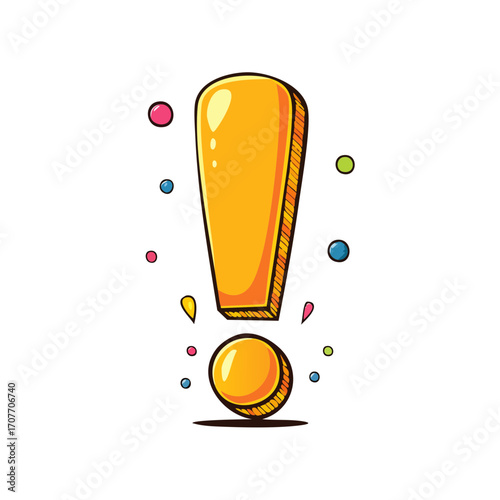 Colorful dot exclamation mark