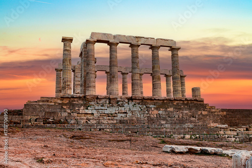 Temple of Poseidon, Cape Sounion, Attica, Greece