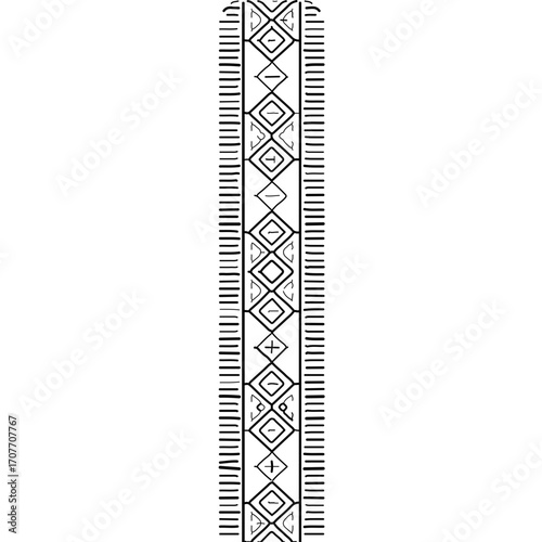 measuring tape isolated on white tribal background
