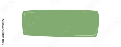 Green fluid hand drawn rectangle shape forms an abstract banner. Liquid blob form and modern background serve as creative text space. Rectangle and fluid form add style, perfect for banners or label