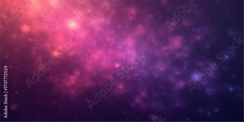 Abstract purple starry background with cosmic night sky and galaxy elements
