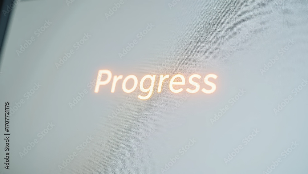 Obraz premium Abstract Digital Interface Showing Progress Notification with Soft Glow Effect