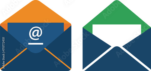 Open Envelopes Illustrating Email and Mail Communication Concepts