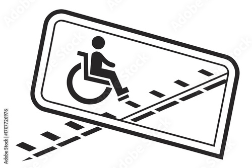 Accessible Pathway Symbol for Wheelchair Users.