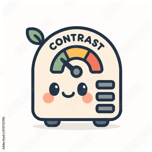 Contrast Gauge Kawaii – Accessibility & Readability Icon