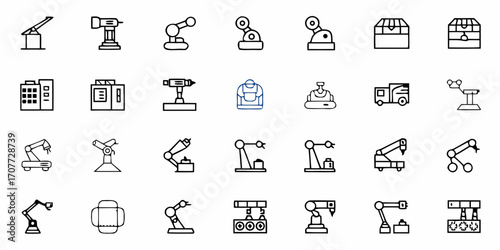 Discover cutting-edge industrial automation and robotic arms perfect for manufacturing, engineering, and technology presentations, conveying innovation and efficiency.