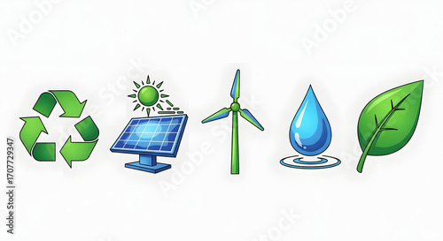 Go Green Sustainable Energy & Eco-Friendly Practices Infographic