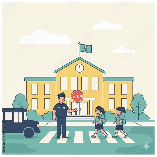 School Crosswalk – Safe Route to School