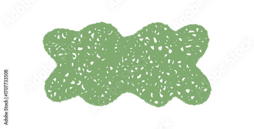 Groovy hand drawn wavy green border with retro y2k shading. Abstract crayon frame as chalk sketch shape adds sketched texture to background. Modern graphic style for playful layout.