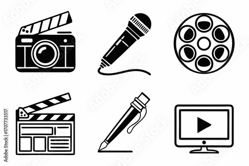 Film Production and Media Creation Icons.