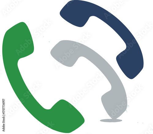Phone Handset Illustration of Communication Concept