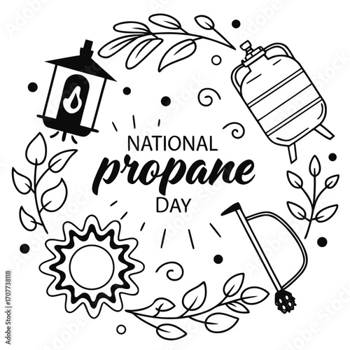 NATIONAL PROPANE DAY vector illustration