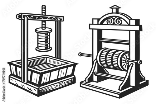 vector illustration of a factory