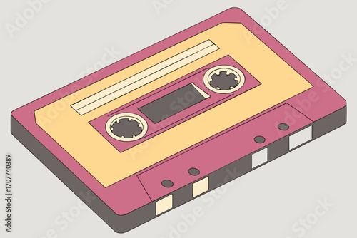 Vintage Cassette Tape Music Storage Device.