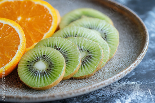 Assorted fresh vegetables and fruits generative AI image