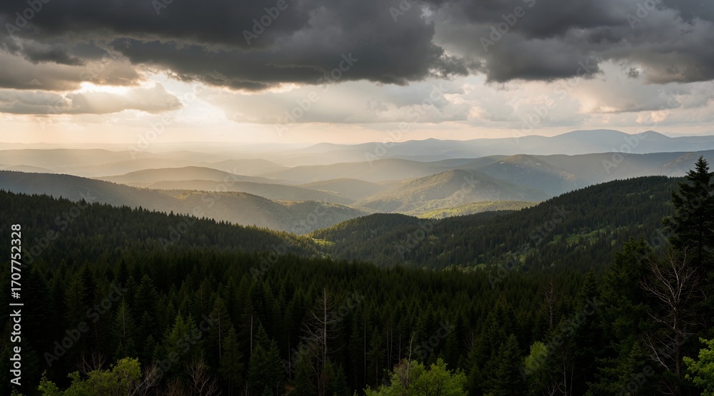 Obraz premium sunrise over the mountains