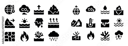 Climate Change Icon Set