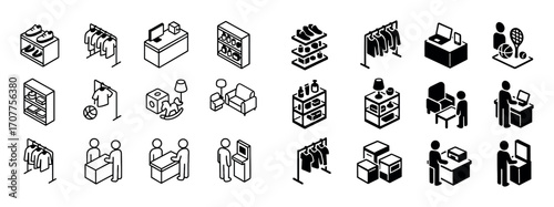 Isometric Store Icons