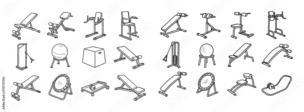 Obraz premium Core Exercise Icons