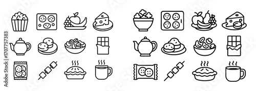 Minimalist Snack Icons