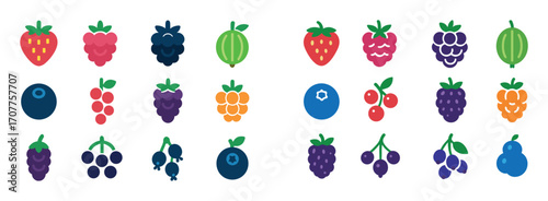 Colorful Berry Icons