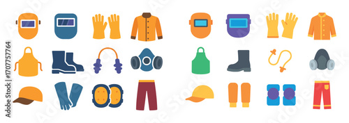 Welding Safety Gear Icons